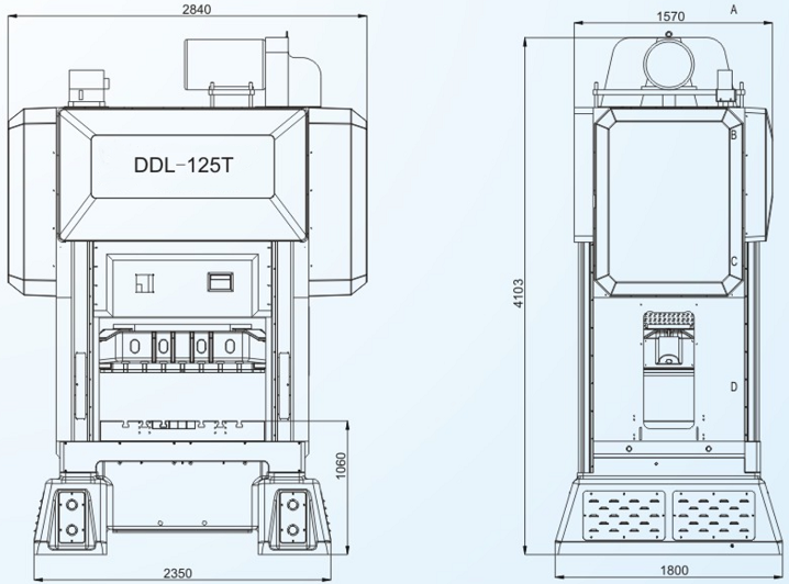 DDL-125T闭式双点高速精密冲床